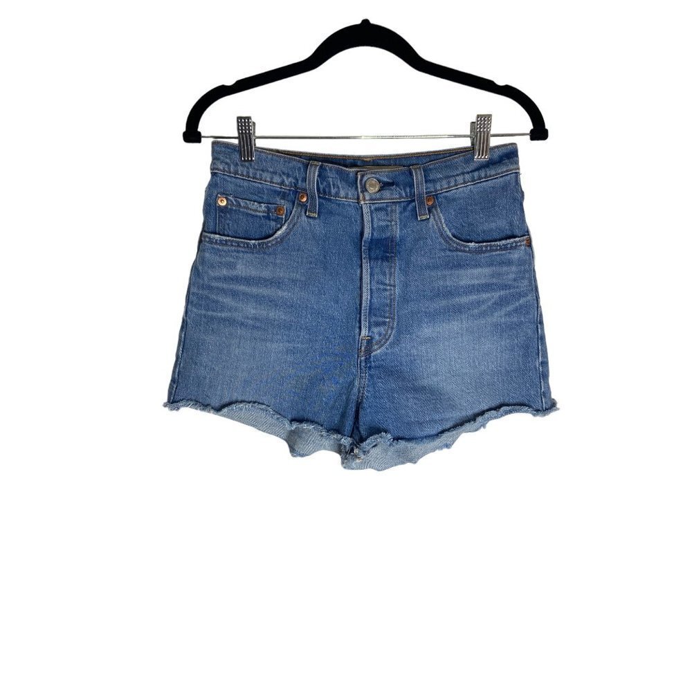 Levi’s Ribcage Denim High Rise Cut Off Shorts-sz 29 - Picture 3 of 11